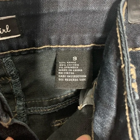 Soundgirl | Acid Wash Bootcut Decorated Denim Jeans Size 9 - Picture 5 of 7